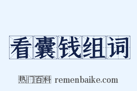 看囊钱组词是什么意思的图片